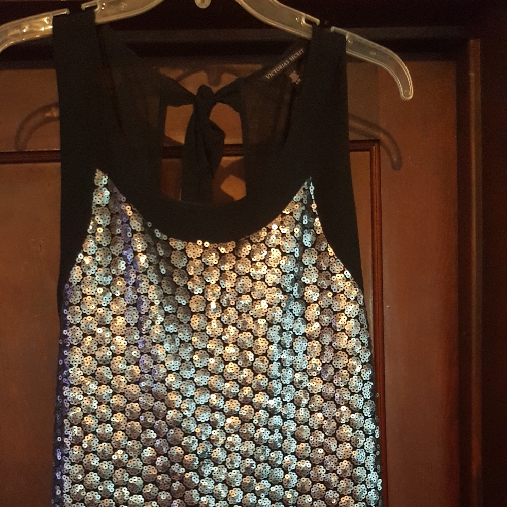 Sparkly silver and black dress